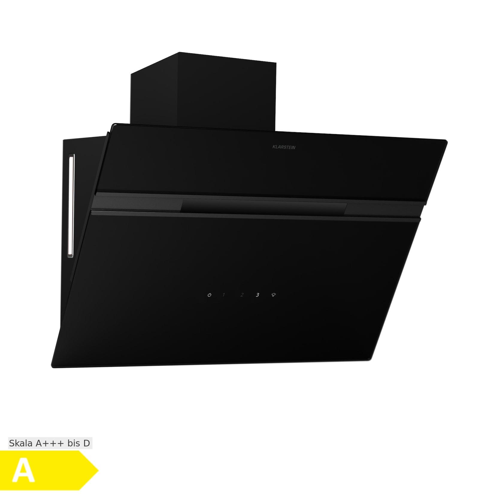 Alina Dunstabzugshaube EEK A Touch LED-Beleuchtung Abluft/Umluft 600 m³/h Schwarz