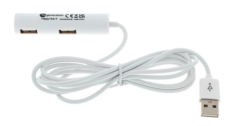 Fun Generation USB Hub 4 Way bianco