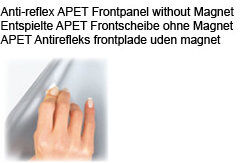 No-Name Antirefleks Frontplade A2 U/magnet