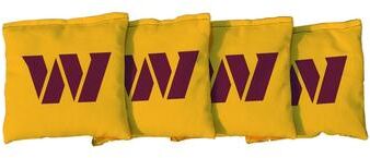 Skip's Garage Washington Commanders NFL Yellow Cornhole Bags