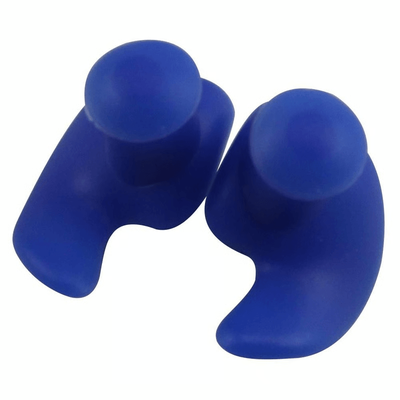 Waterproof Silicone Earplugs For Swimming, Comfort, Protection & Durability For Water Sports blue