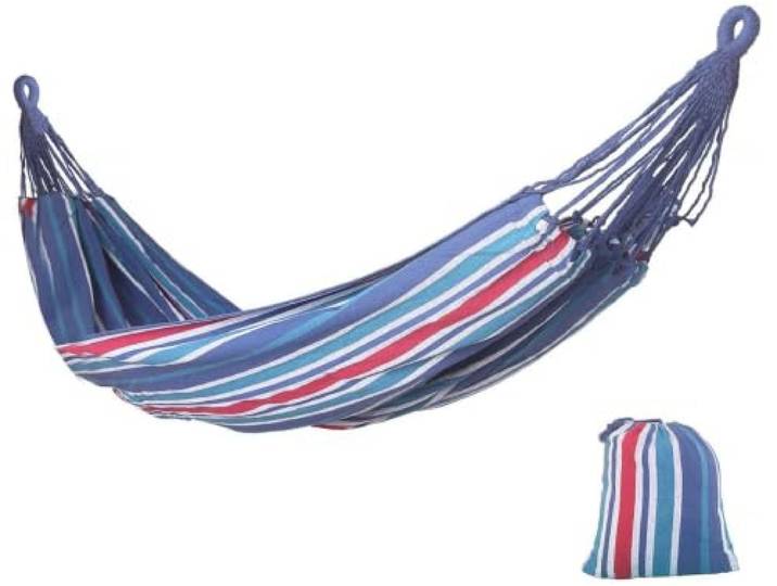 Habitat et Jardin - Hamac Jardin Dallas 3\,6 m Bleu - Toile de Voyage et Camping Design - Suspendu de Jardin - Double Intérieur et Extérieur - Charge Maxi 200 kg