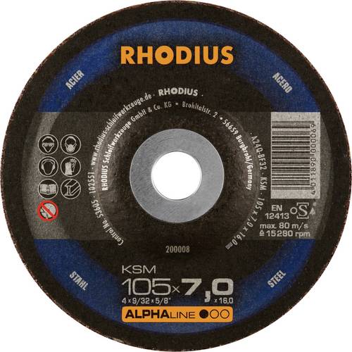 Rhodius 200008 KSM Schruppscheibe Stahl 25St.