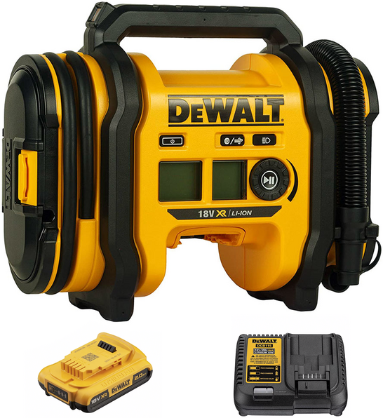 DEWALT DCC018N-XJ - Akku-Kompakt-Kompressor - 18V/2.0 Ah Akku und Ladegerät