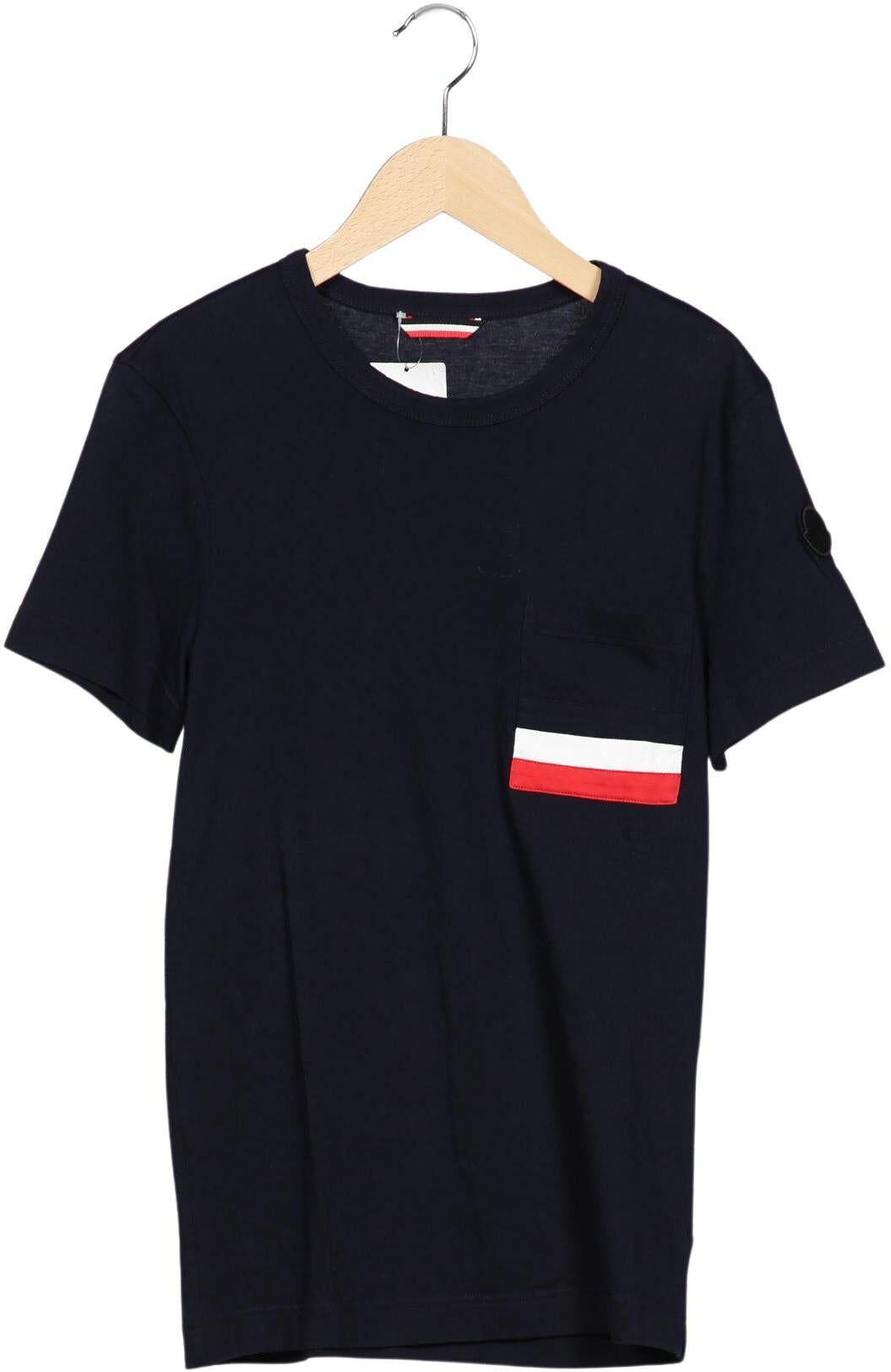 Moncler Damen T-Shirt, Marineblau, Gr. XS, Baumwolle - Second Hand