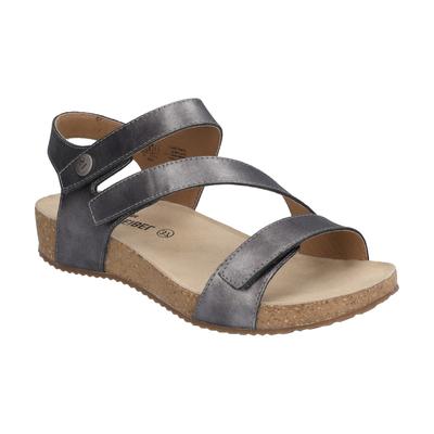 Sandale JOSEF SEIBEL "Tonga 25, anthrazit", Damen, Gr. 42, grau (anthrazit), Obermaterial: 100% Rindsleder Leather cow., Schuhe Sandale