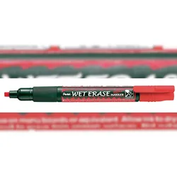 Pentel Kreidemarker WET ERASE SMW26, Keilspitze, rot