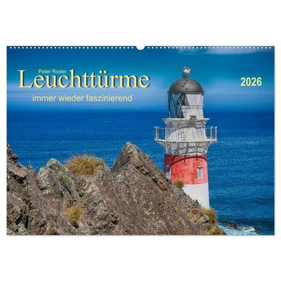 Leuchtürme - immer wieder faszinierend (Wandkalender 2026 DIN A2 quer), CALVENDO Monatskalender