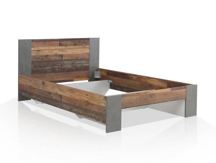CASSIA Bett, Material Dekorspanplatte, Old Wood Vintage