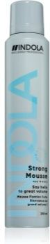 Indola Strong Mousse espuma modeladora com fixação extra forte 200 ml. Strong Mousse