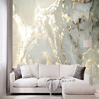 Coole Tapeten, abstrakte Marmortapete, Wandbild, goldener Wandbelag, Aufkleber, abziehen und aufkleben, entfernbares PVC/Vinyl-Material, selbstklebend/Kleber erforderlich, Wanddekoration für