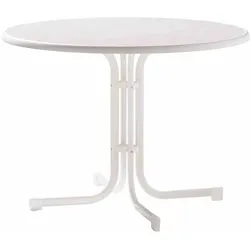 SIEGER  136/ Boulevard-Klapptisch, Ø 100 cm, weiß