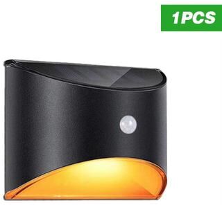 Inspired Finds Solar Motion Sensor LED Step Wall Light For Outdoor Pathways And Gardens cold White 1pcs Light