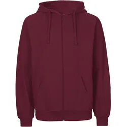 Neutral Herren Bio Kapuzen Sweatjacke O63301 bordeaux S