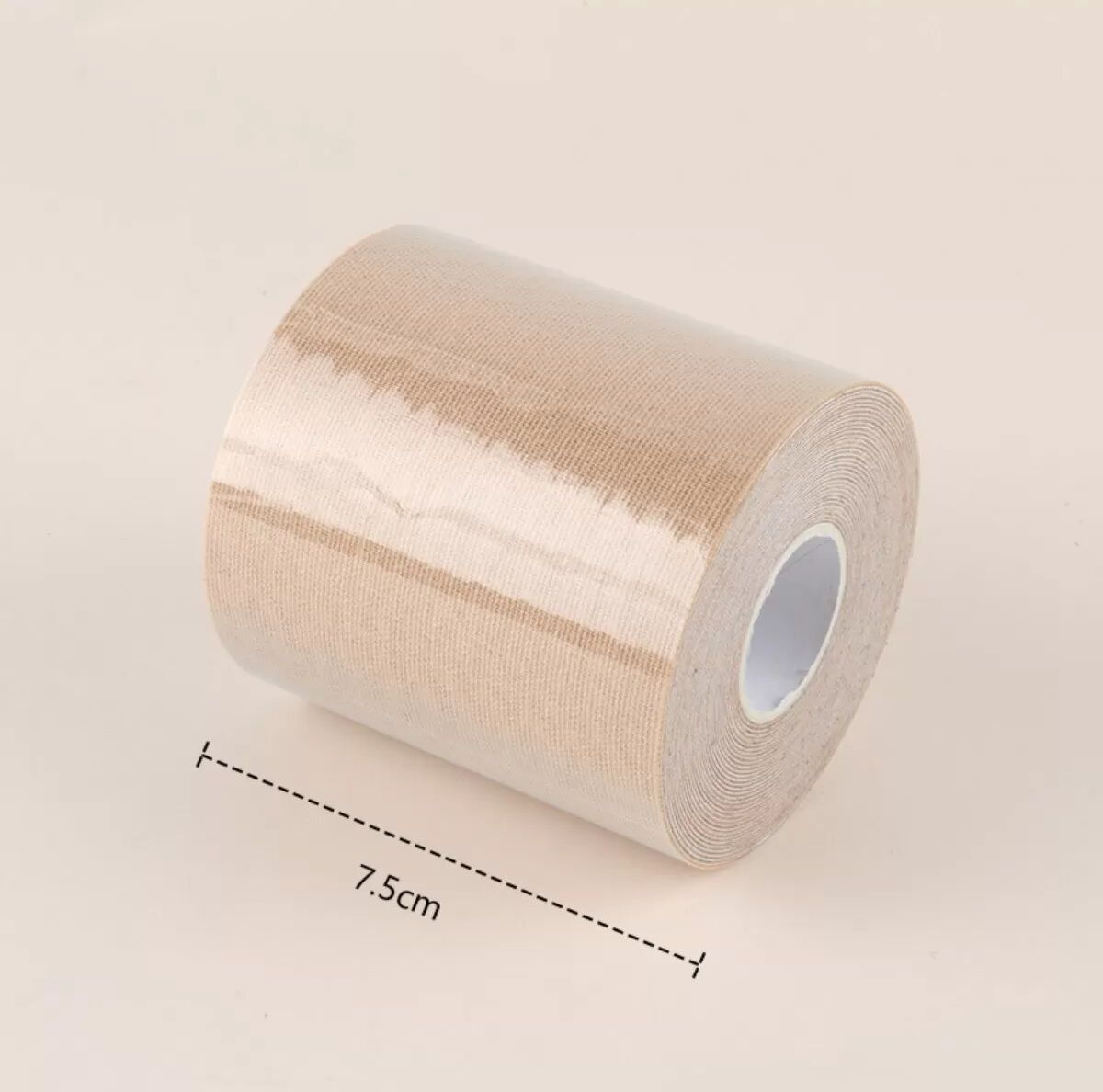INF Bande adhésive invisible élastique non tissée pour rehaussement et soutien de la poitrine (7,5 cm x 5 m) Beige