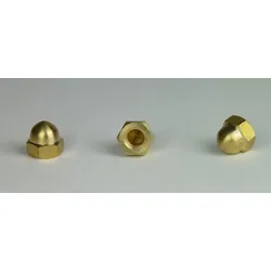 DIN 1587 Messing blank M 20 - Hutmuttern hohe Form