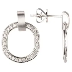PLATINITY Ohrstecker 58 Brillanten zus. ca. 0,48ct Platin 950