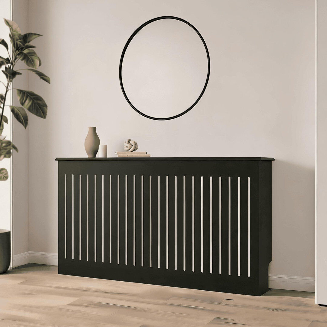 BigFurnitureWarehouse Loxley Radiator Cover Black Extra Large - 170cm W