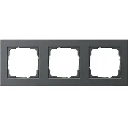 Gira E2 Rahmen, 3f, anthrazit, Kunststoff, geeignet für Geräteeinbaukanal, Unterputzmontage, Thermoplast, 021323