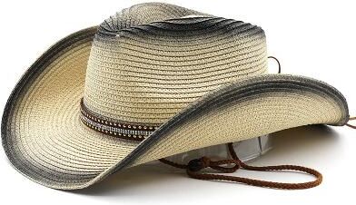 LightInthebox Men's Sun Hat Cowboy Hat Fedora Trilby Hat Black Red Straw Rope Vintage Style Fashion 18th Century Daily Theme Party Solid / Plain Color Sunscreen Cosplay