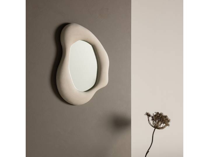 Miroir mural 49 x 70 x 8cm Beige Polyester 49 x 70 x 8cm