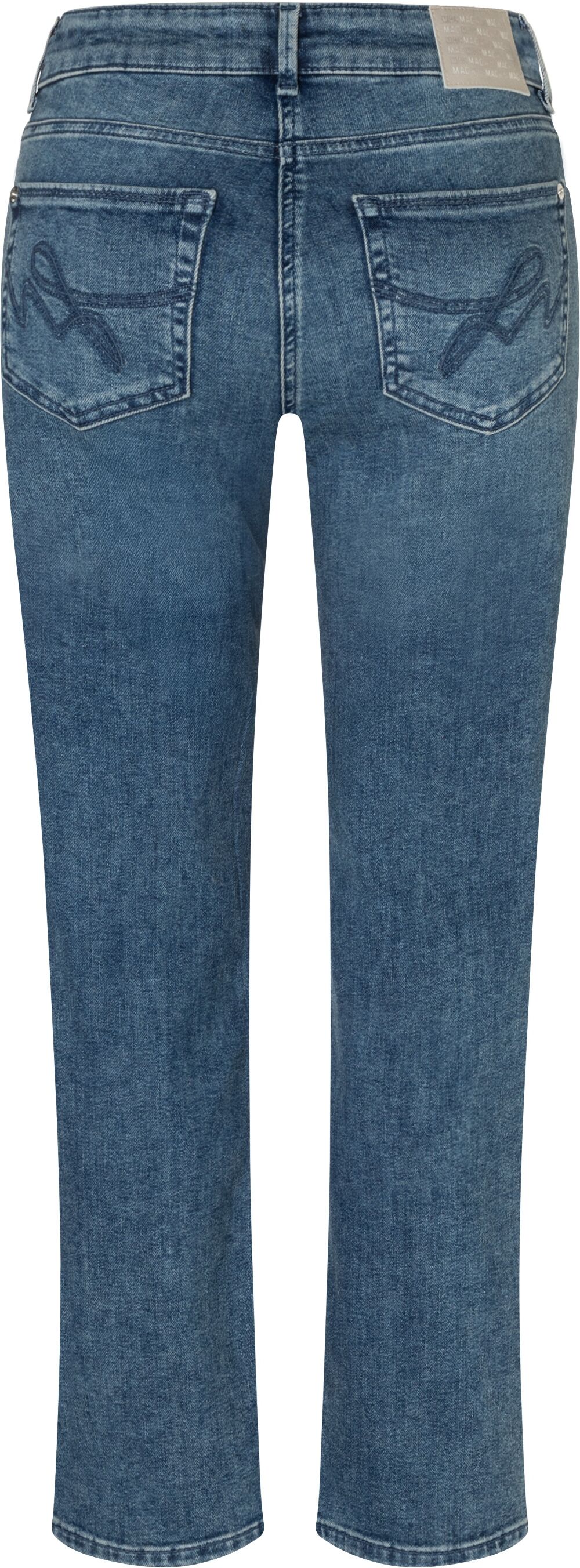 7/8-Jeans MAC "CARRIE straight glamour", Damen, Gr. 46, Länge 30, light iconic blau, Denim/Jeans, Obermaterial: 78% Baumwolle, 12% Lyocell, 7% Elastomultiester, 3% Elasthan, slim fit 7/8-Länge, Jeans 7/8-Jeans, mit Schmuckdetails light iconic blau 46, Län