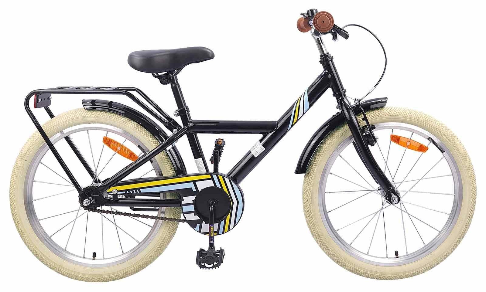 Solidchoice - Fahrrad, 12 Zoll, schwarzer Stahlrahmen für Kinder