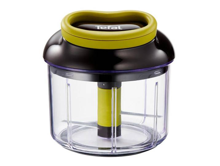 Tefal Universalzerkleinerer, Grün, Klar, Schwarz, Metall, Kunststoff, 13.9x13.9x15.4 cm, Küchenzubehör, Küchenhelfer, Multizerkleinerer