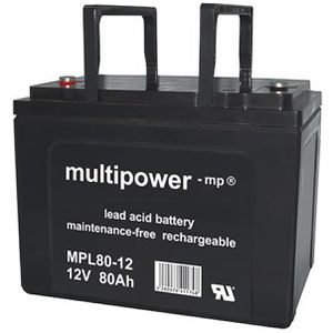 Multipower AGM-Batterie MPL80-12I, 12 V, 80 Ah, M6 Anschluss