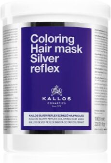 Kallos Coloring Hair Mask Silver Reflex máscara para cabelo neutraliza tons amarelados 1000 ml. Coloring Hair Mask Silver Reflex