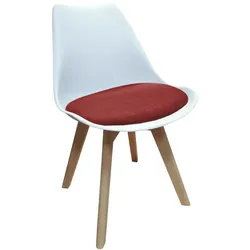 HTI-Living, Stühle, Esszimmerstuhl Atlanta Weiss/Rot