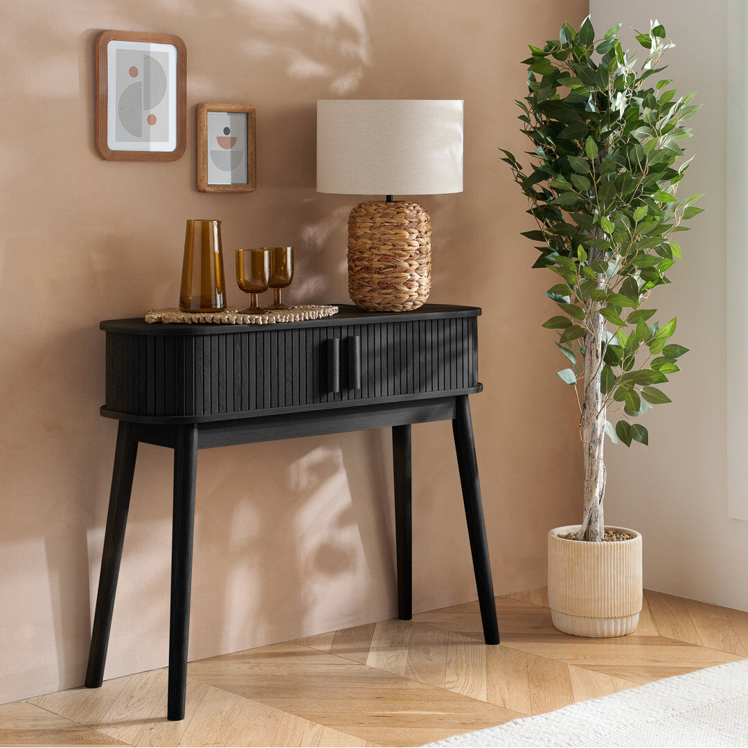 17 Stories Suire CONSOLE TABLE Black 80cm H X 100cm W X 30cm D