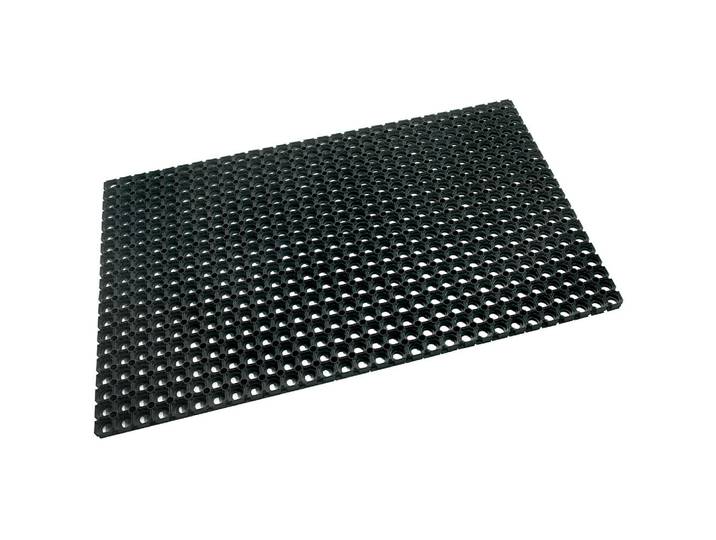 Doortex Tapis d'extérieur rectangle en caoutchouc 80 x 120 cm - Noir