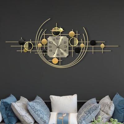Value Selection 40 Inch Large Wall Clock Gold Metal Silent Modern Wall Decor 40 Inch Large Wall Clock Gold Metal Silent Modern Wall Decor