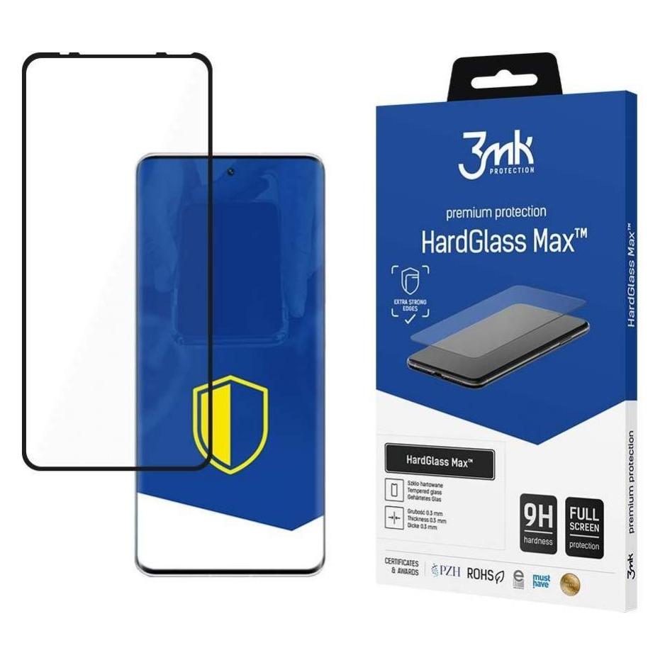 3MK HardGlass Max Xiaomi 12 Lite czarny/black, Fullscreen Glass (1 Stk., Xiaomi 12 Lite) (3mk HardGlass Max Black(225)-0)