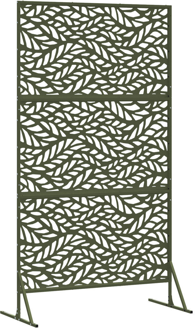 Brayden Studio Fence Panel Large Decorative Inlays Olive 100cm W X 180cm H X 50cm D