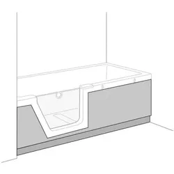 Duscholux Schürze Front für Step-In Pure 180x80 cm Tür.. - Zubehör