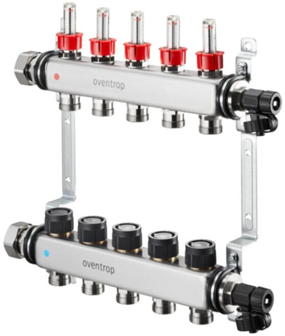 Oventrop Collecteur en acier inoxydable 0-5 l/min., pour 2 circuits (1405952)