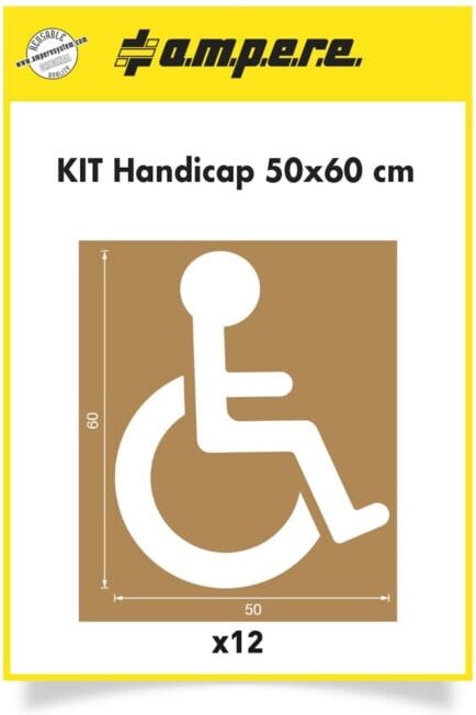 A.M.P.E.R.E. Kit de pochoirs Handicap 50 cm x 60 cm (10663)