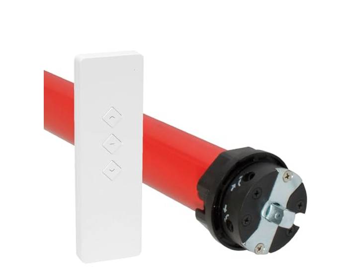 superrollo Draadloze rolluikmotor RM10MMB (SW60, 10 Nm), incl. afstandsbediening, buismotor met radiografische bediening, tot 3,5 m² rolluikoppervlak (rolluiken max. 20 kg), complete set voor 60 mm