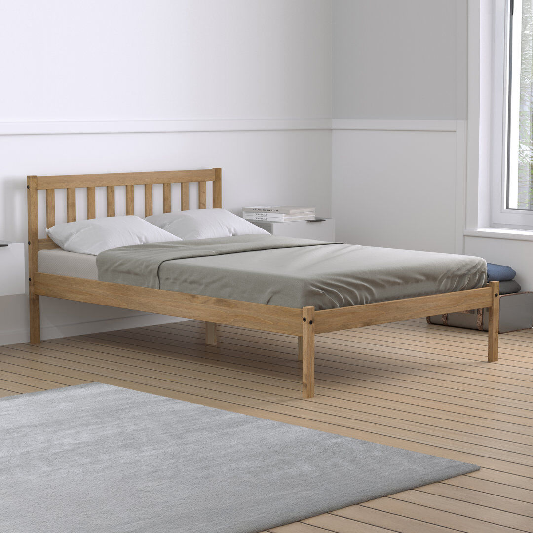 17 Stories Mauresha Bed Frame Brown Double (4'6)