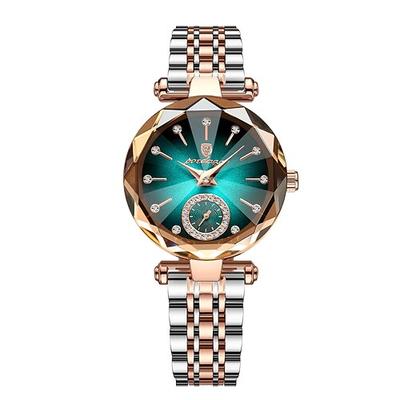 Muttertagsgeschenk für Frauen Quarzuhr Armbanduhr Strass-Armbanduhr Wasserdicht Dekoration Edelstahl Armband Uhr