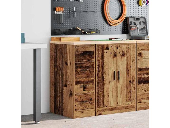Armoire de rangement de garage vieux bois 30x51x85 cm bois pin armoire armoire à outils armoire basse armoire de 860587