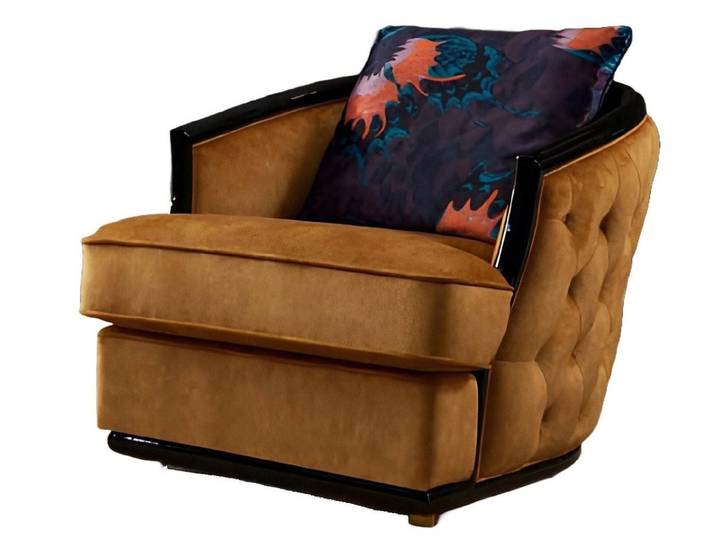 JVmoebel Loungesessel Luxus Sessel aus Textil in modernem Design für entspannte Stunden (Sessel), Made in Europa