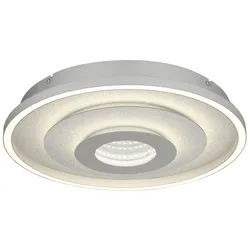LED Deckenlampe Deckenleuchte Memoryfunktion Nachtlicht CCT silber D 40 cm