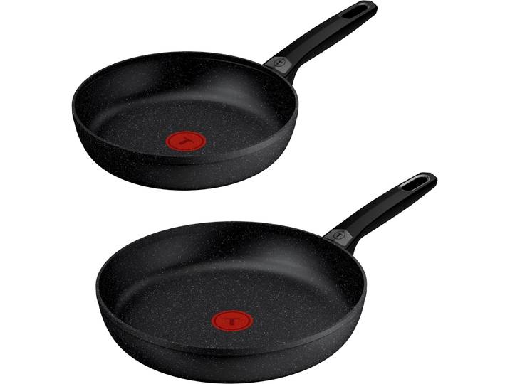 Pfannen-Set TEFAL Excell'Cook , schwarz, Pfannen, Pfannen-Set, leistungsstarke Antihaftbeschichtung, Induktion, metallspatelsicher
