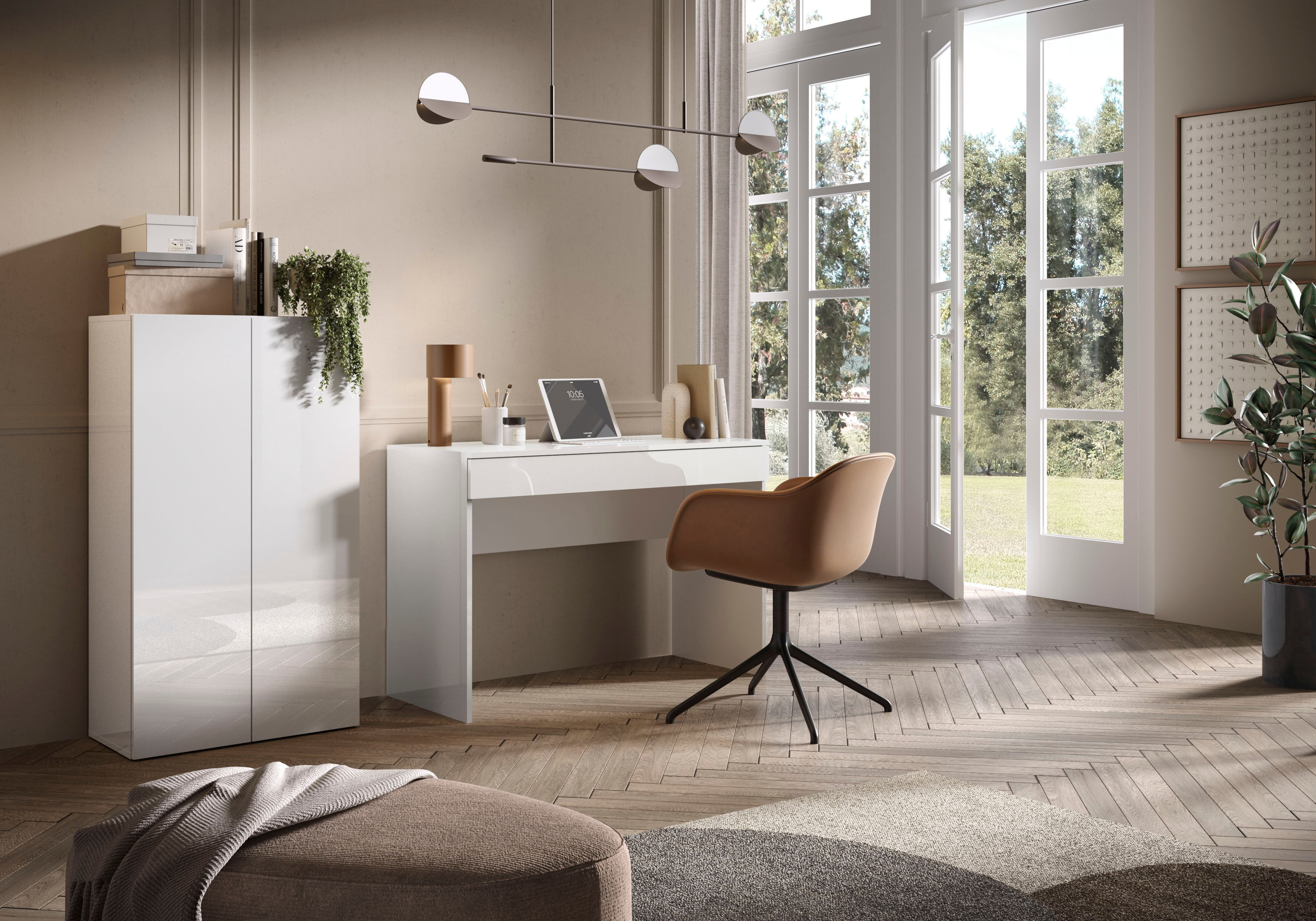 Schreibtisch GOODPRODUCT "Basic, Computertisch mit 1 Schublade", weiss (weiß hochglanz lack, weiß hochglanz lack, weiß hochglanz lack), B:110cm H:76cm T:50cm, Tische, Schreibtisch, Arbeitstisch, Schminktisch in versch. Farben, Breite 78 oder 110 cm weiß h