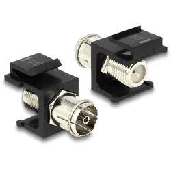 Delock Keystone Modul IEC Buchse > F Buchse schwarz