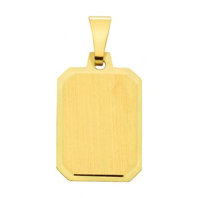 Kettenanhänger ADELIA´S "Gravurplatte 585 Gold ( 14K )", gold, Schmuckanhänger, Damen, Gold, Kettenanhänger, Goldanhänger