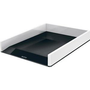 Leitz Briefablage 5361-10-95, WOW Duo Colour, A4, weiß / schwarz, stapelbar, Kunststoff
